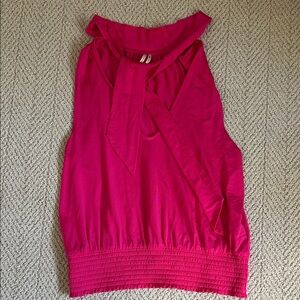 Anthropologie Pink Neck Tie Tank Top